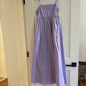 Banana Republic Lavender Spaghetti Strap Maxi Taffeta Dress